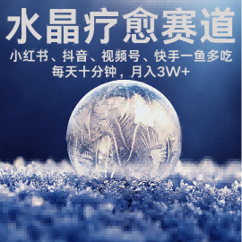 水晶疗愈赛道 小红书 蝴蝶号 抖音 快手都可做  每日轻松十分钟 月入米3W+  抓紧冲-独家科技资源网