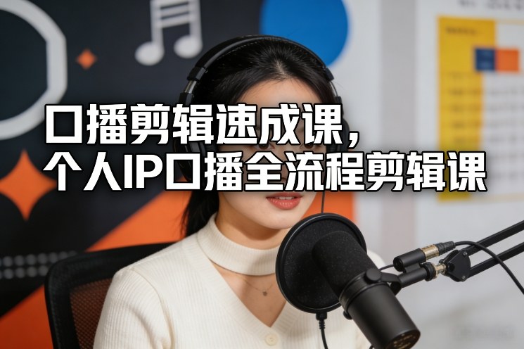 口播剪辑速成课，个人IP口播全流程剪辑课-独家科技资源网