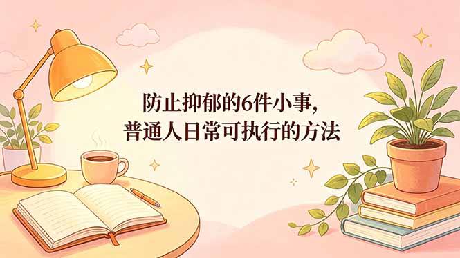 付费文章：防止抑郁的6件小事，普通人日常可执行的方法-独家科技资源网