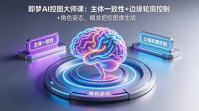 即梦AI控图大师课:主体一致性+边缘轮廓控制+角色姿态,精准把控图像生成-独家科技资源网