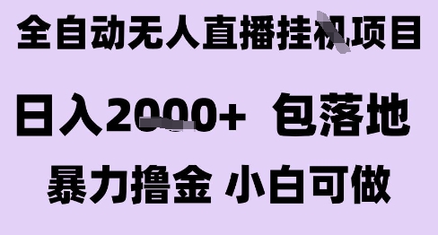 最新全自动抖音无人直播挂G项目，日入2k+ 包落地暴力撸金，小白可做【揭秘】-独家科技资源网