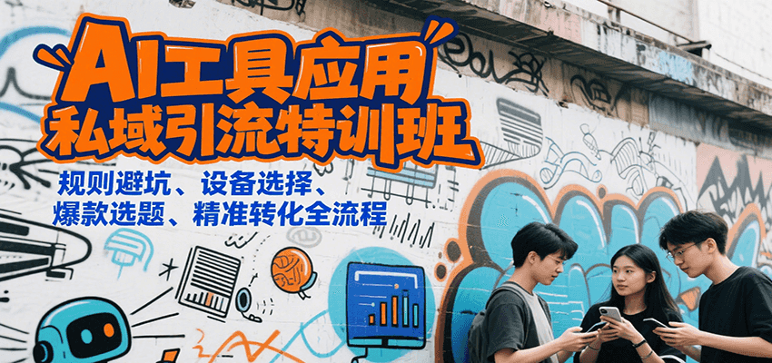 AI工具应用私域引流特训班，规则避坑、设备选择、爆款选题、精准转化全流程-独家科技资源网