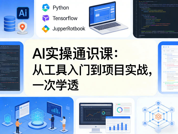 AI实操通识课，从工具入门到项目实战，一次学透-独家科技资源网