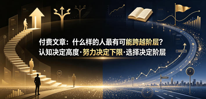 付费文章:什么样的人最有可能跨越阶层?认知决定高度·努力决定下限·选择决定阶层-独家科技资源网