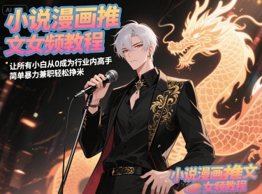 小说漫画推文女频教程，让所有小白从0成为行业内高手，简单暴力兼职轻松挣米-独家科技资源网