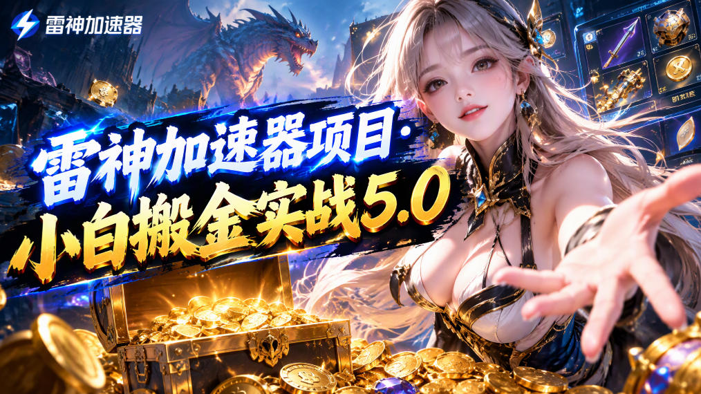 雷神加速器项目·小白搬金实战5.0,抖音W播100-150r,小白入局一天也能几十r-独家科技资源网