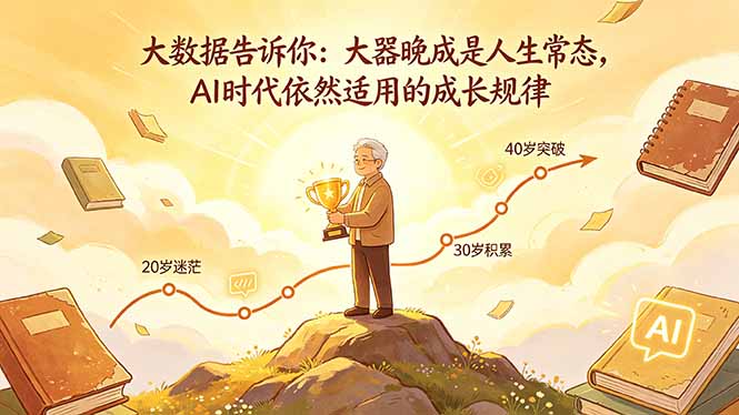 付费文章：大数据告诉你：大器晚成是人生常态，AI 时代依然适用的成长规律-独家科技资源网