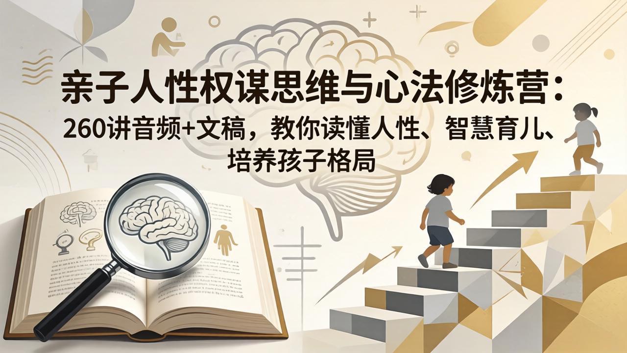 亲子人性权谋思维与心法修炼营：260讲音频+文稿，教你读懂人性、智慧育儿、培养孩子格局-独家科技资源网