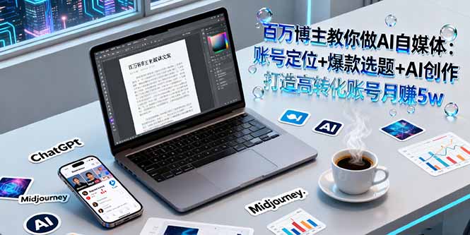 百万博主教你做AI自媒体：账号定位+爆款选题+AI创作 打造高转化账号月赚5w-独家科技资源网