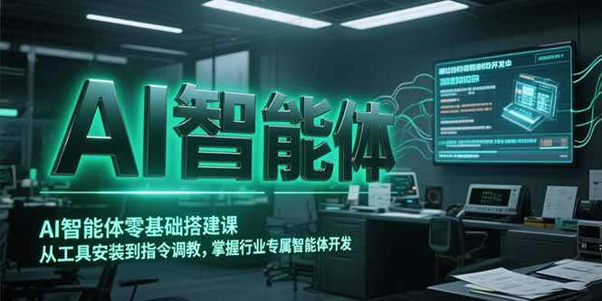 AI智能体零基础搭建课，从工具安装到指令调教，掌握行业专属智能体开发...-独家科技资源网