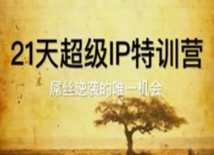 21天超级IP特训营，屌丝逆袭的唯一机会-独家科技资源网
