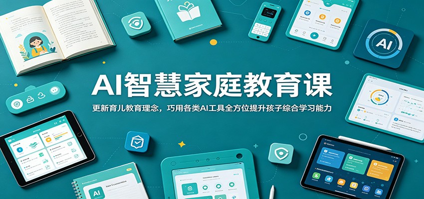 AI智慧家庭教育课:更新育儿教育理念,巧用各类AI工具全方位提升孩子综合学习能力-独家科技资源网