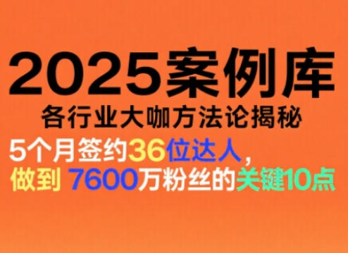 2025案例库,收录各行业大咖的方法论,各行业大咖方法论揭秘-独家科技资源网