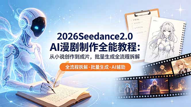 2026Seedance2.0 AI制作全能教程：从小说创作到成片，批量生成全流程拆解-独家科技资源网