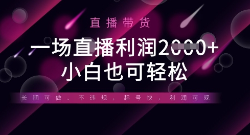 半无人直播带货，一场利润数张，适合所有平台玩法，小白也可轻松-独家科技资源网