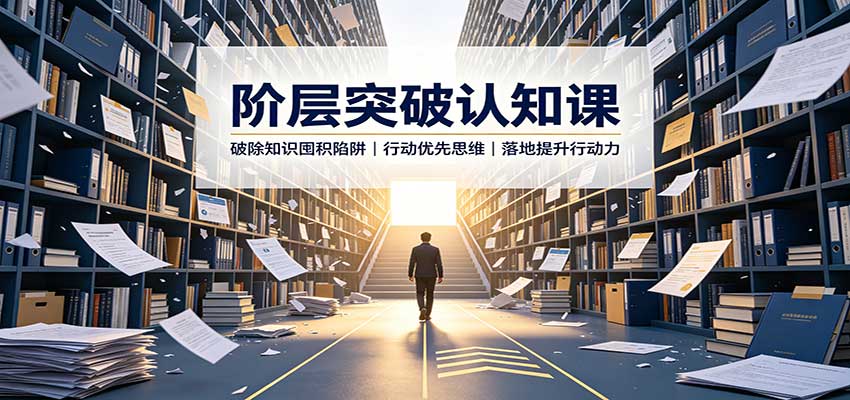 阶层突破认知课：破除知识囤积陷阱，行动优先思维，落地提升行动力-独家科技资源网