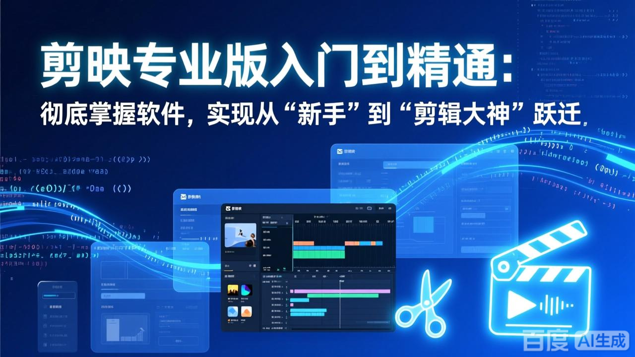 剪映专业版入门到精通：彻底掌握软件，实现从“新手”到“剪辑大神”跃迁-独家科技资源网