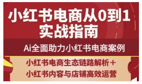 2025小红书电商全链路运营，Ai全面助力小红书电商案例-独家科技资源网