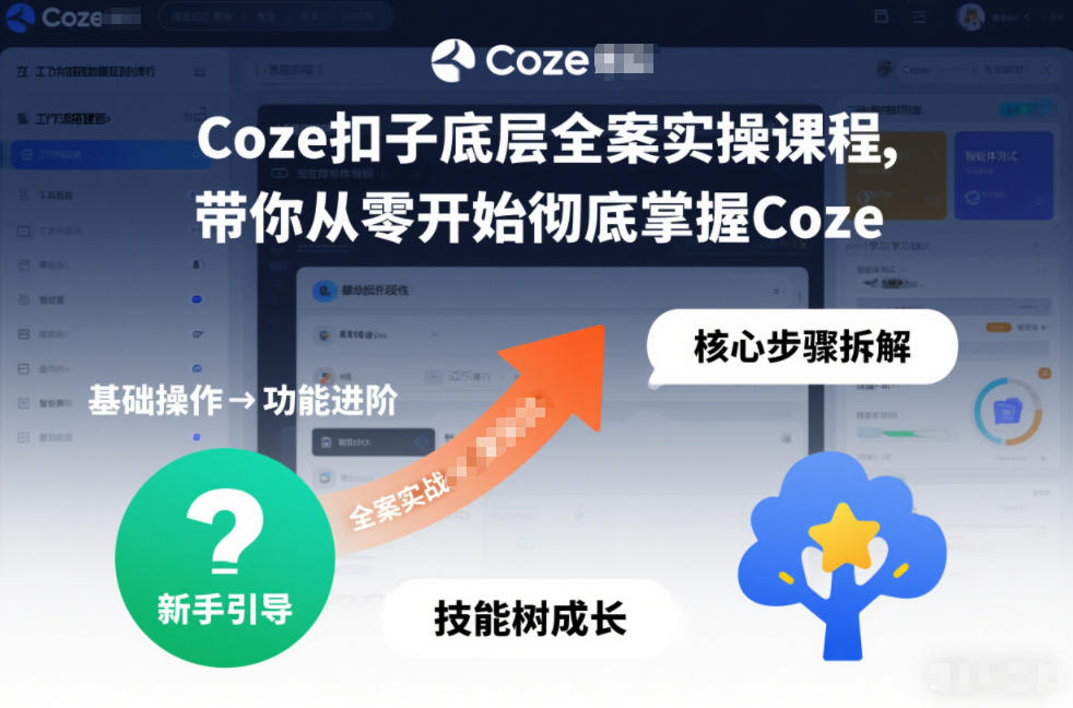 Coze扣子底层全案实操课程，带你从零开始彻底掌握Coze(更新3月)-独家科技资源网