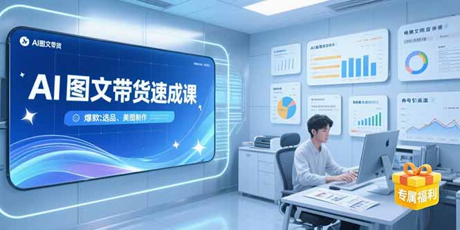 AI图文带货速成课，养号引流秘籍，爆款选品策略，美图制作全流程-独家科技资源网