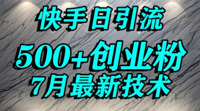 创业粉怎么打？快手精准引流创业粉，宝妈群体日进500+精准流量-独家科技资源网