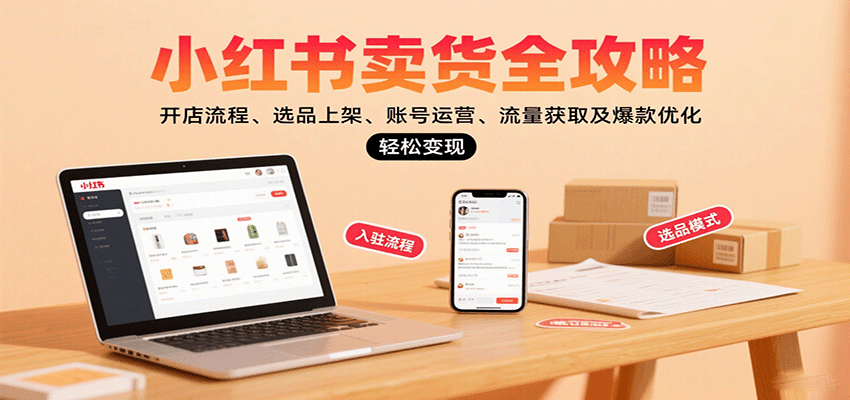 小红书卖货全攻略：开店流程、选品上架、账号运营、流量获取及爆款优化，轻松变现-独家科技资源网