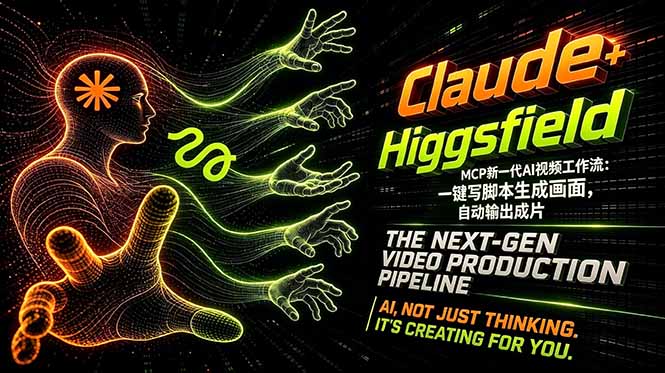Claude+Higgsfield MCP新一代AI视频工作流：一键写脚本生成画面，自动输出成片-独家科技资源网