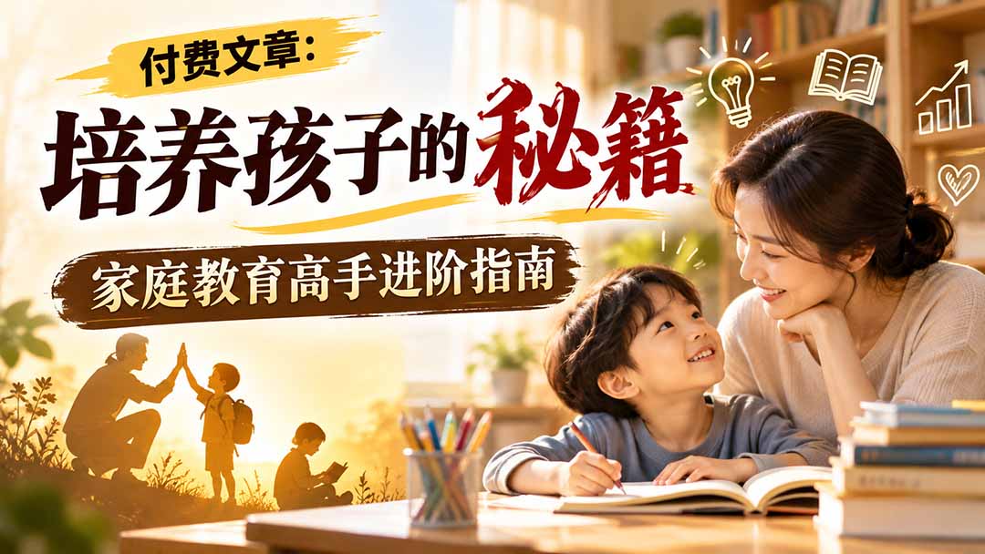 付费文章:培养孩子的秘籍,家庭教育高手进阶指南-独家科技资源网