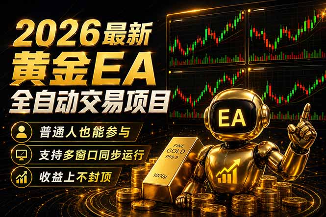 最新黄金EA量化赛道，全程自动执行，多窗口操作直接放大结果-独家科技资源网