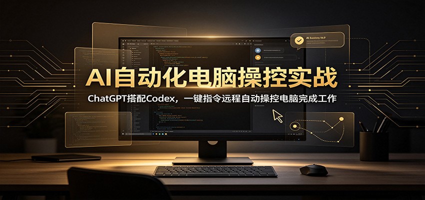 AI自动化电脑操控实战：ChatGPT搭配Codex，一键指令远程自动操控电脑完成工作-独家科技资源网
