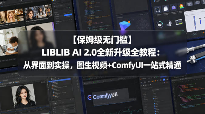 【保姆级无门槛】LIBLIB AI 2.0全新升级全教程：从界面到实操，图生视频+ComfyUI一站式精通-独家科技资源网