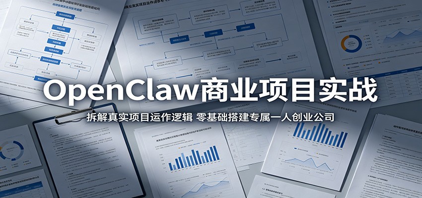 OpenClaw商业项目实战:拆解真实项目运作逻辑,零基础搭建专属一人创业公司-独家科技资源网