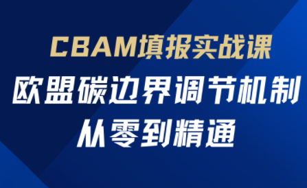 欧盟CBAM填报实战从零到精通-独家科技资源网