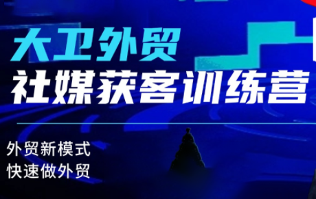 大卫老师·外贸社媒获客独家训练营(更新4月)-独家科技资源网