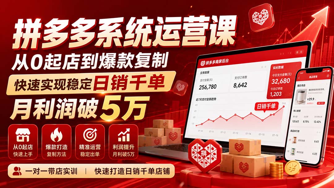图片[1]-拼多多系统运营课(更新8月-独家科技资源网