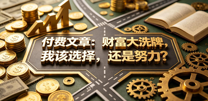 付费文章：财富大洗牌，我该选择，还是努力？-独家科技资源网