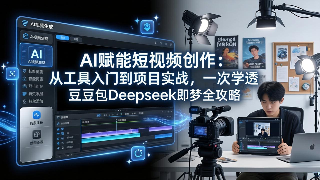AI赋能短视频创作：从工具入门到项目实战，一次学透豆包Deepseek即梦全攻略-独家科技资源网