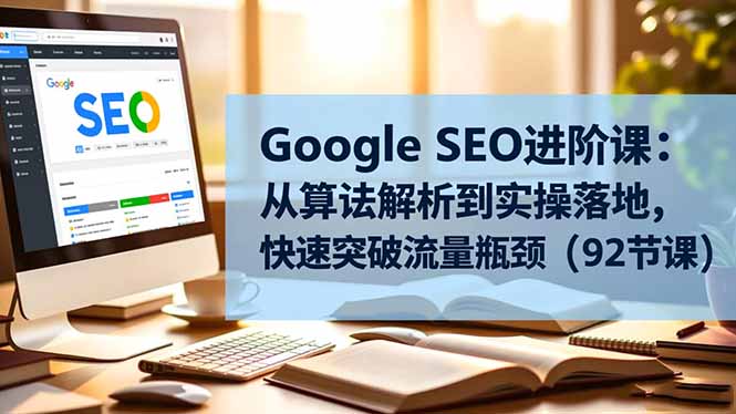 Google SEO进阶课：从算法解析到实操落地，快速突破流量瓶颈(92节课-独家科技资源网