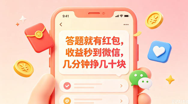 答题就有红包，收益秒到微信，几分钟挣几十块，学生党上班族宝妈都可以玩【揭秘】-独家科技资源网