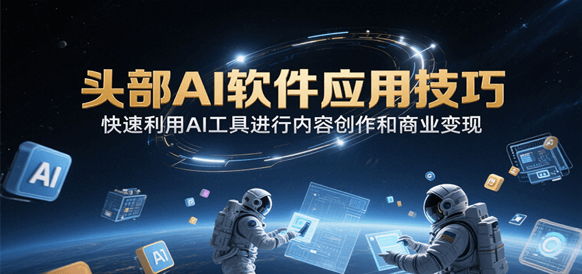 头部AI软件应用技巧，快速利用AI工具进行内容创作和商业变现-独家科技资源网