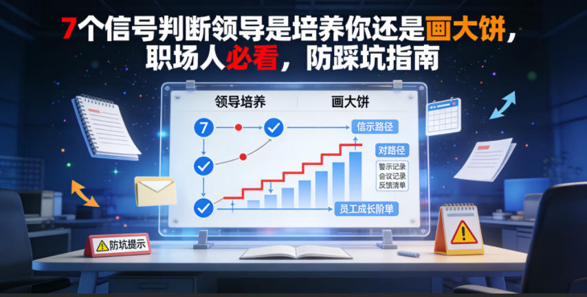 付费文章：7个信号判断领导是培养你还是画大饼，职场人必看，防踩坑指南-独家科技资源网