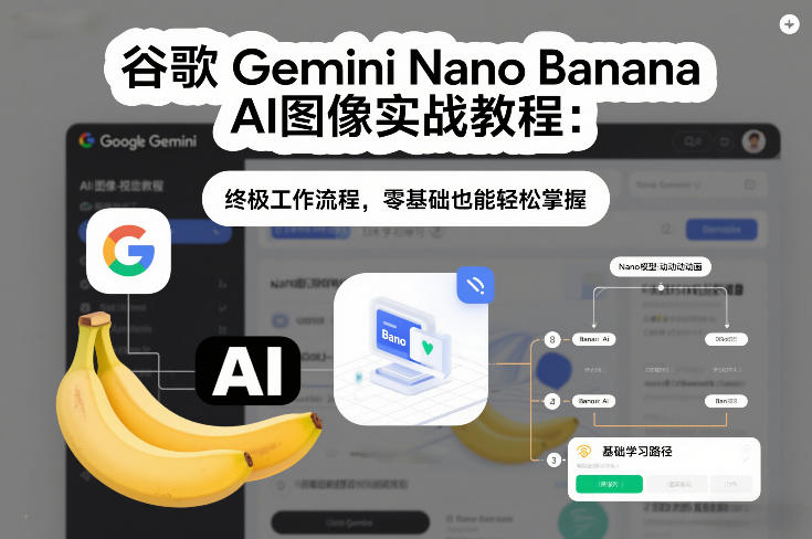 谷歌Gemini Nano Banana AI图像实战教程：终极工作流程，零基础也能轻松掌握-独家科技资源网