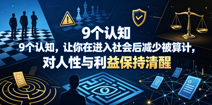 付费文章：9个认知，让你在进入社会后减少被算计，对人性与利益保持清醒-独家科技资源网