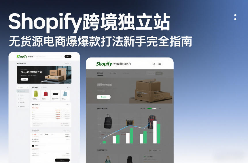 Shopify跨境独立站无货源电商爆款打法新手完全指南-独家科技资源网