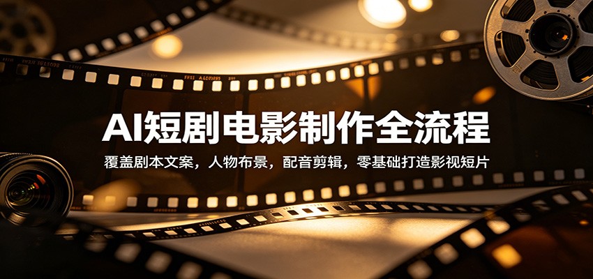AI短剧电影制作全流程：覆盖剧本文案，人物布景，配音剪辑，零基础打造影视短片-独家科技资源网