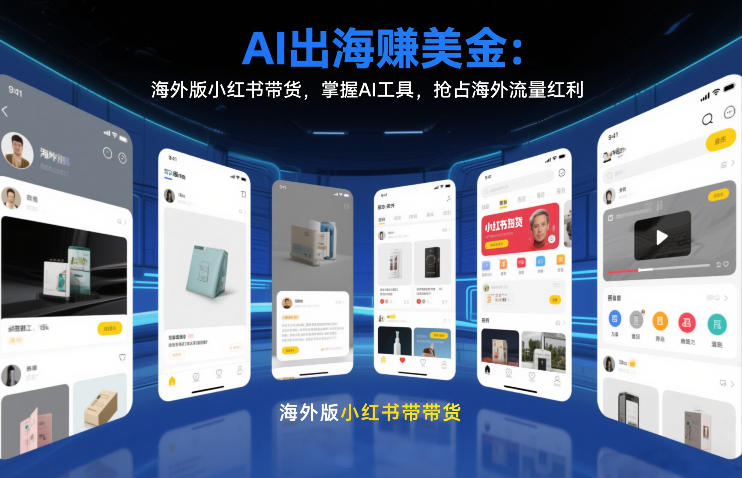 AI出海賺美金：海外版小红书带货，掌握AI工具，抢占海外流量红利(更新2026)-独家科技资源网