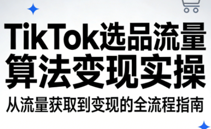 TikTok选品流量算法变现实操-独家科技资源网