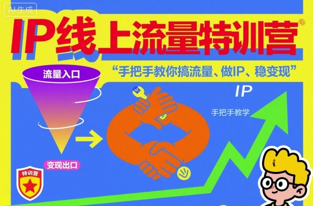 IP线上流量特训营,手把手教你搞流量、做IP、稳变现-独家科技资源网