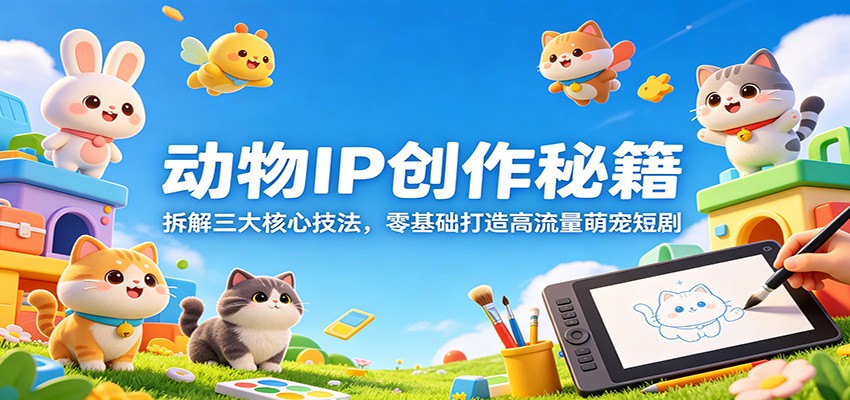 动物IP创作秘籍：拆解三大核心技法，零基础打造高流量萌宠短剧-独家科技资源网