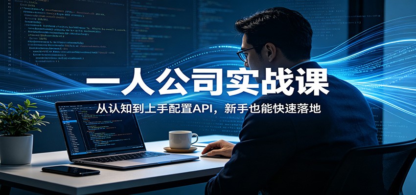 一人公司实战课：从认知到上手配置API，新手也能快速落地-独家科技资源网